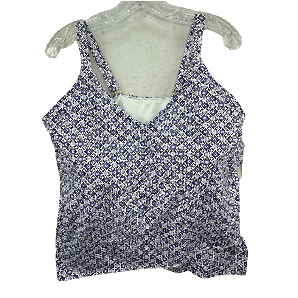 NWOT Lands' End Plus Size 1X 16W / 18W Women's Tankini Swim Top Wire Free Blue